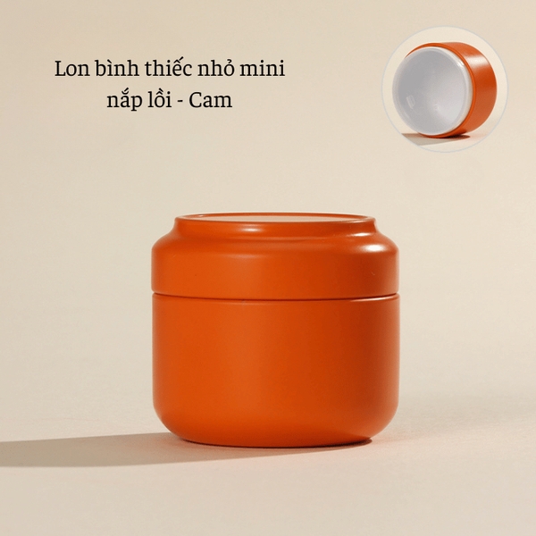 Lon trà thiếc nhỏ mini nắp lồi làm quà tặng, nhiều màu mẫu mới - HVL TEA