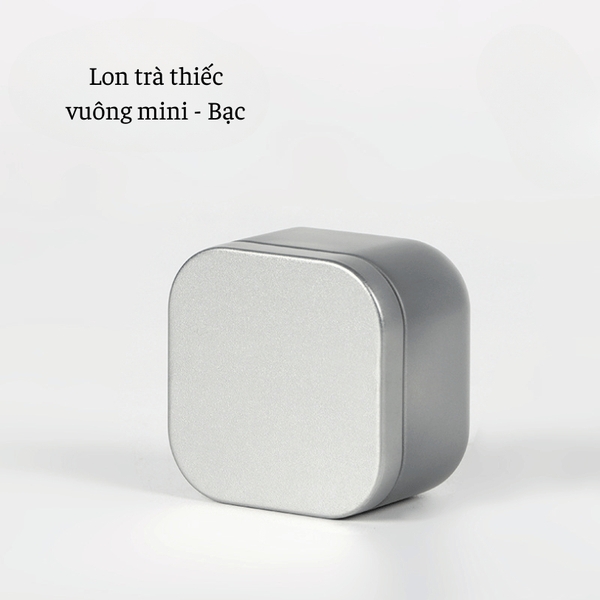 Lon trà thiếc vuông mini nhiều màu sắc mẫu mới - HVL TEA