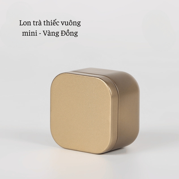 Lon trà thiếc vuông mini nhiều màu sắc mẫu mới - HVL TEA