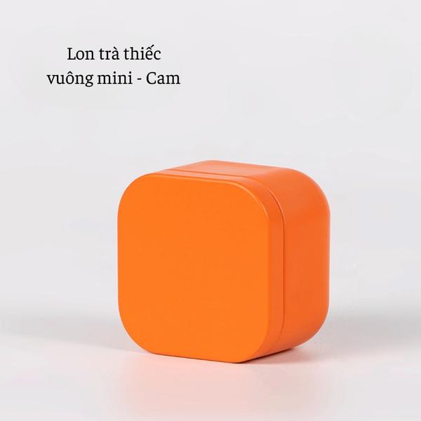Lon trà thiếc vuông mini nhiều màu sắc mẫu mới - HVL TEA