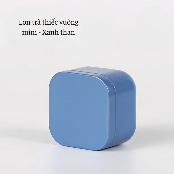 Lon trà thiếc vuông mini nhiều màu sắc mẫu mới - HVL TEA