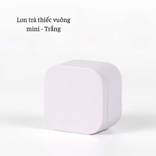 Lon trà thiếc vuông mini nhiều màu sắc mẫu mới - HVL TEA
