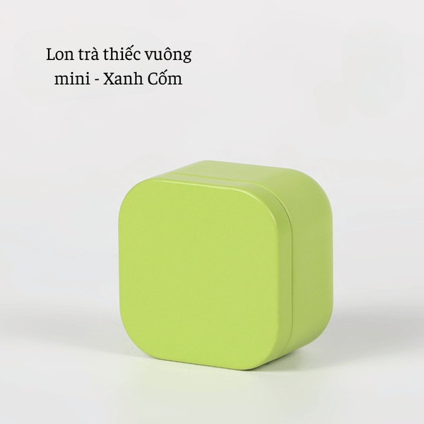 Lon trà thiếc vuông mini nhiều màu sắc mẫu mới - HVL TEA