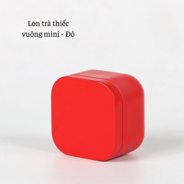 Lon trà thiếc vuông mini nhiều màu sắc mẫu mới - HVL TEA