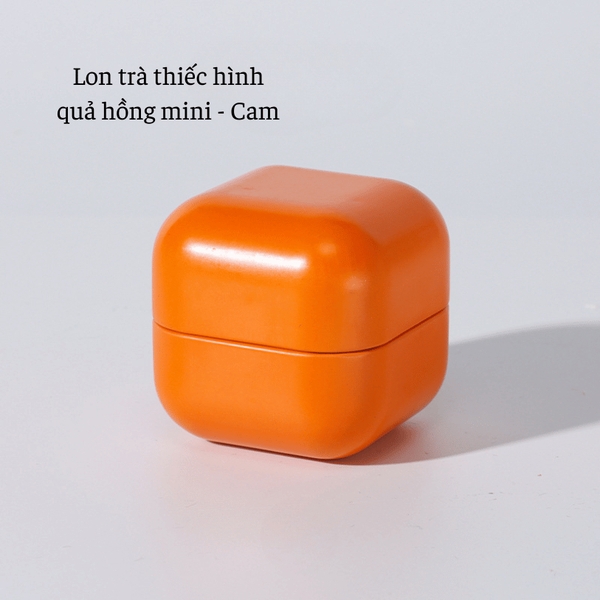 Lon trà thiếc hình quả hồng mini, hộp đựng trà nhỏ gọn mẫu mới - HVL TEA