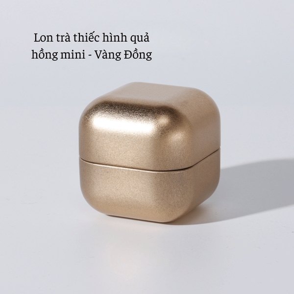 Lon trà thiếc hình quả hồng mini, hộp đựng trà nhỏ gọn mẫu mới - HVL TEA