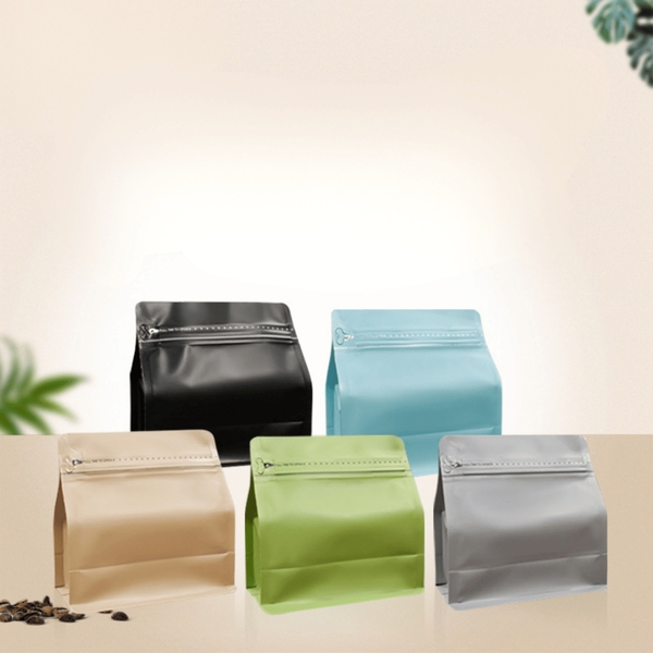 Túi kraft nhôm niêm phong có van khí mẫu mới - HVL TEA