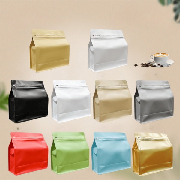 Túi kraft nhôm niêm phong có van khí mẫu mới - HVL TEA