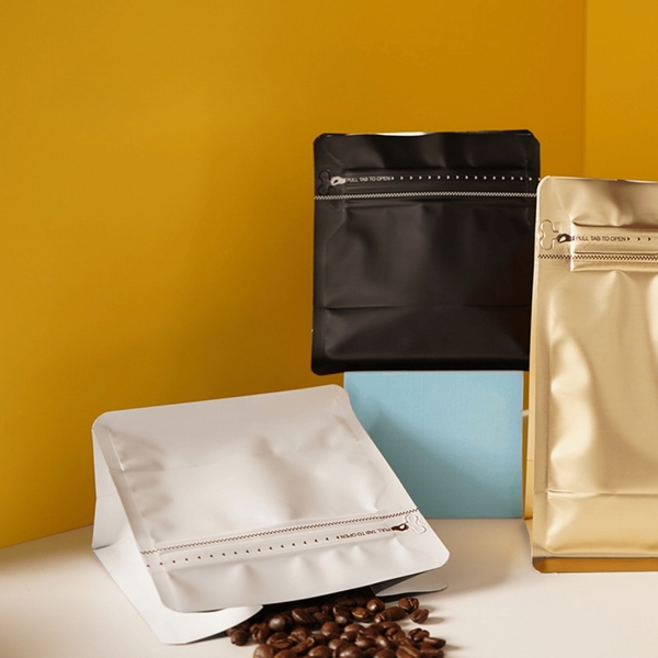 Túi kraft nhôm niêm phong có van khí mẫu mới - HVL TEA