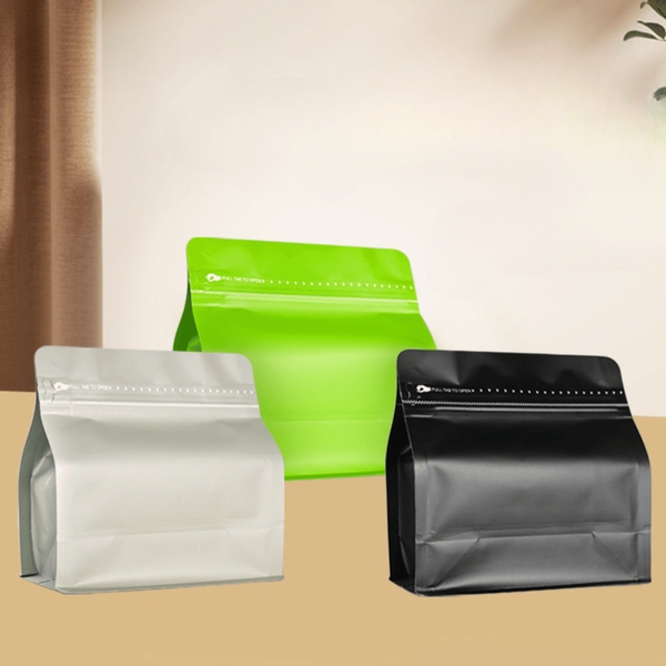 Túi kraft nhôm niêm phong có van khí mẫu mới - HVL TEA