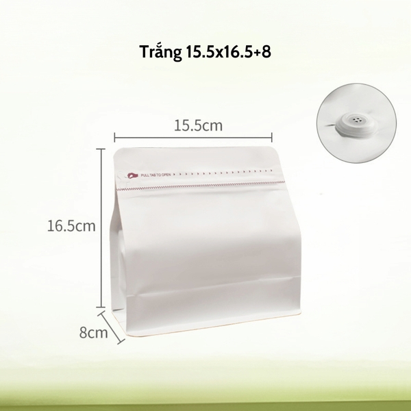 Túi kraft nhôm niêm phong có van khí mẫu mới - HVL TEA