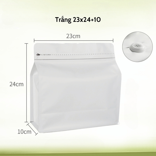 Túi kraft nhôm niêm phong có van khí mẫu mới - HVL TEA