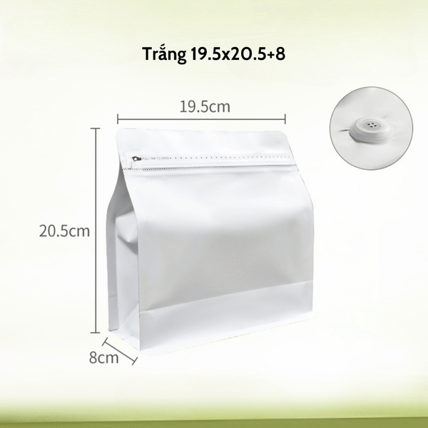 Túi kraft nhôm niêm phong có van khí mẫu mới - HVL TEA