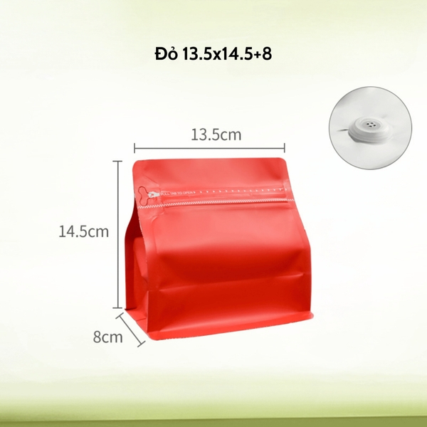 Túi kraft nhôm niêm phong có van khí mẫu mới - HVL TEA