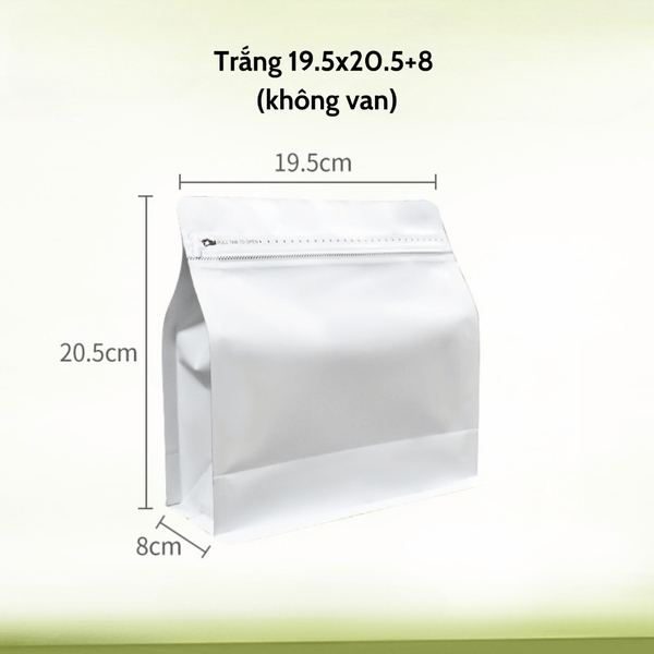 Túi kraft nhôm niêm phong có van khí mẫu mới - HVL TEA