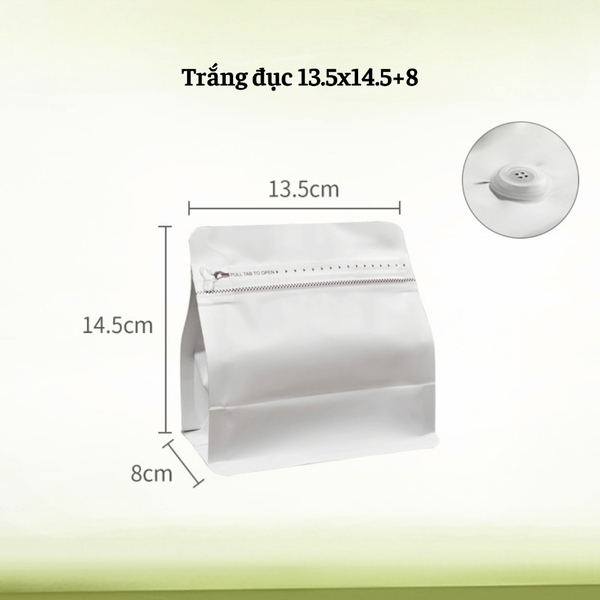 Túi kraft nhôm niêm phong có van khí mẫu mới - HVL TEA