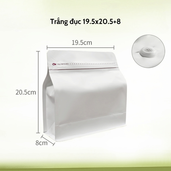 Túi kraft nhôm niêm phong có van khí mẫu mới - HVL TEA