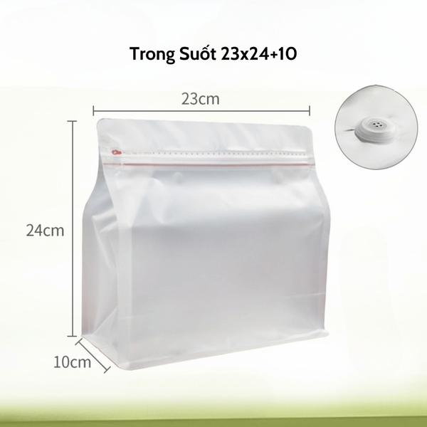 Túi kraft nhôm niêm phong có van khí mẫu mới - HVL TEA