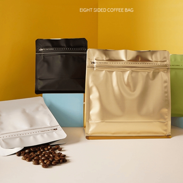 Túi kraft nhôm niêm phong có van khí mẫu mới - HVL TEA