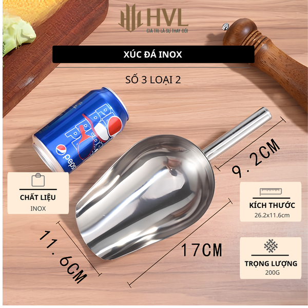 Xúc đá inox