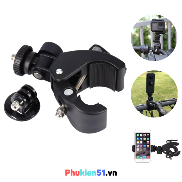 Phụ kiện kẹp ghi đông xe đạp, xe máy cho GoPro,Insta360, ActionCam