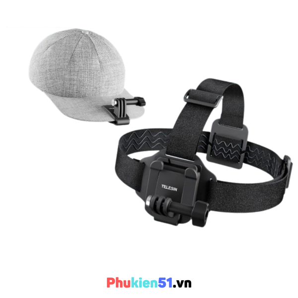 Dây Đeo Đầu 2 in1 TELESIN kiêm kẹp nón, balo