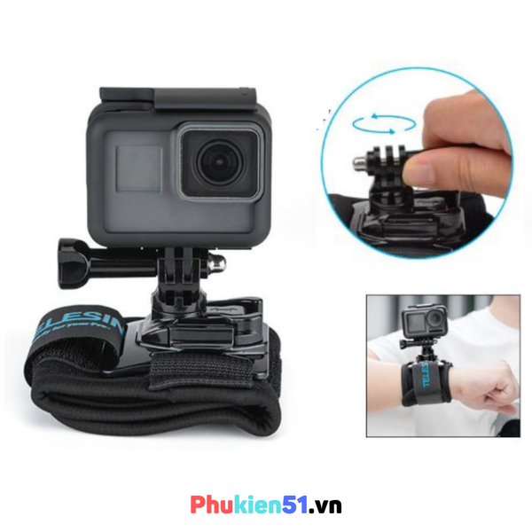 Dây đeo tay Telesin xoay 360  Actioncam Insta360 đeo cổ tay