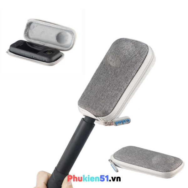 Túi Vải Xám Nhung Cao Cấp Insta360 One X3 X2 X