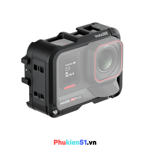 Utility Frame Insta360 Ace Pro/ Pro 2 khung hợp kim bảo vệ chắc chắn có ngàm gắn mic đèn
