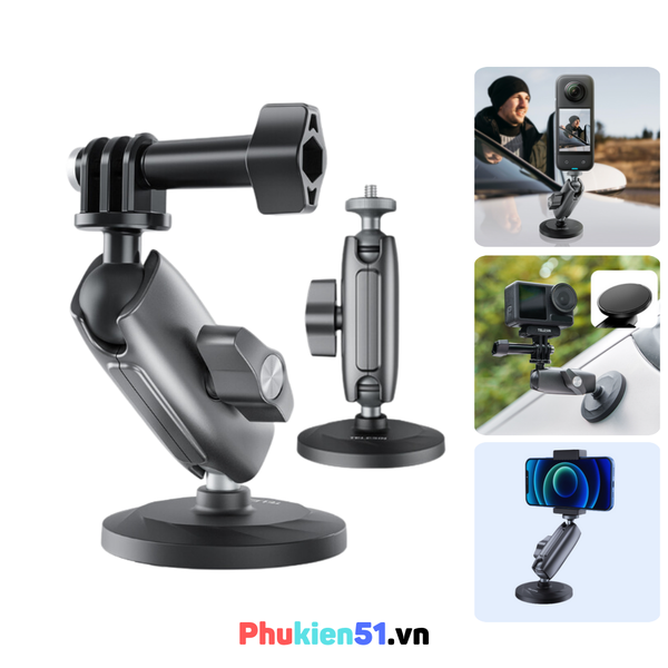 Đế nam châm TELESIN gắn Actioncam, Gopro, Insta360 X2 X3 Ace Pro