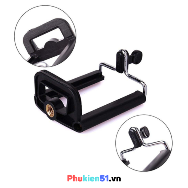 Kẹp điện thoại có ren 1/4  lắp chân máy ảnh và gậy tự sướng