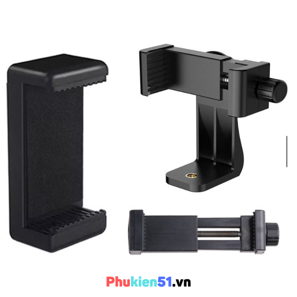 Kẹp điện thoại có lỗ ren 1/4 có thể xoay ngang dọc