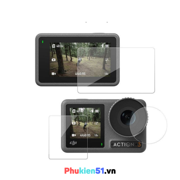 Kính cường lực bảo vệ Osmo Action 5 Pro 4  3 chống trầy xước , va đập mạnh bảo vệ 9H 2.5D