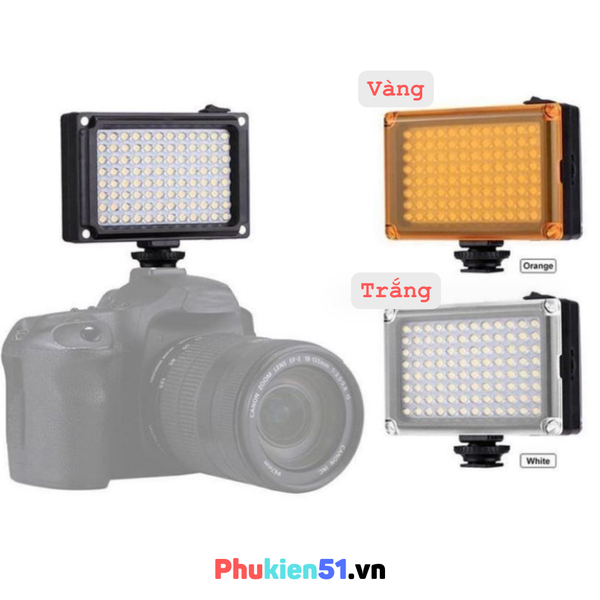 Đền LED 96 bóng hỗ trợ ánh sáng quay phim -2 màu vàng và trắng