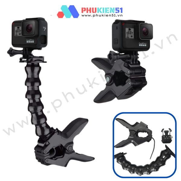 Kẹp Chân Rệp Cổ Ngỗng Cho Gopro Actioncam Đa Chức Năng