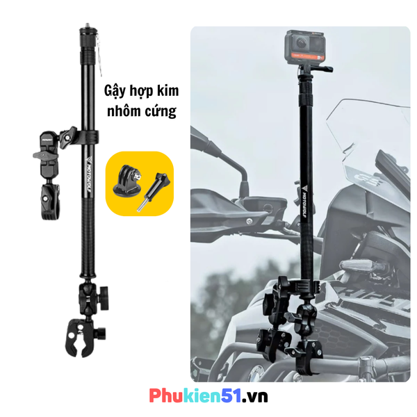 Bộ kẹp Motowolf MDL 3531 gắn Actioncam Insta360  Gopro Actioncam hợp kim nhôm