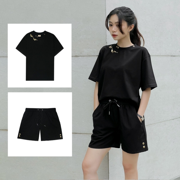 Quần Shorts Unisex - Phối Nút Kim Loại