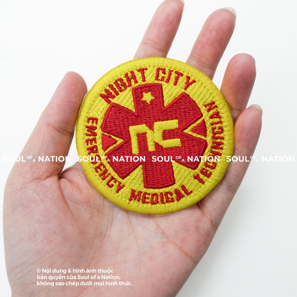 Patch thêu hình ôm viền NIGHT CITY theo yêu cầu