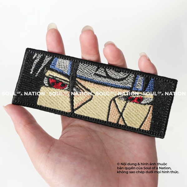 Patch thêu hình chữ nhật Đôi Mắt Anime Mẫu 1 theo yêu cầu