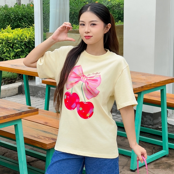 Áo thun - In Nơ Cherry Be Soulful