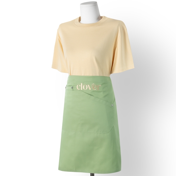 Dự án Tạp dề đồng phục thêu Clover Coffee theo yêu cầu