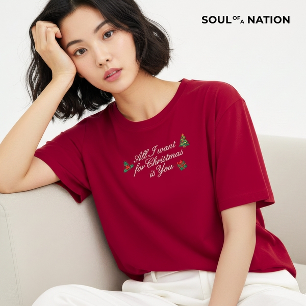 Áo Thun -  Thêu All I Want For Christmas Is You