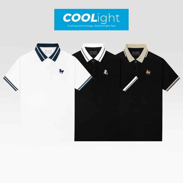 Áo Polo COOLight Phối Cổ - Thêu 12 Con Giáp Tinh Tế