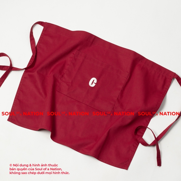 Dự án Tạp dề ngắn đồng phục thêu CAFELY theo yêu cầu