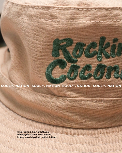 Thêu gia công Nón bucket Rocking Coconut theo yêu cầu