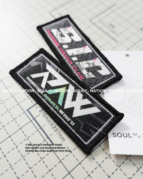 Patch in thêu hình ôm viền S.I.C theo yêu cầu