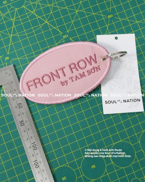 Móc khóa thêu ôm viền Front Row theo yêu cầu