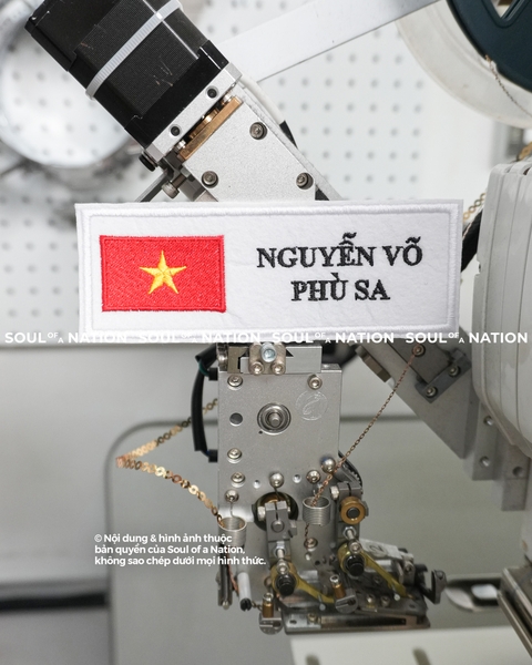 Patch thêu hình chữ nhật Nguyễn Võ Phù Sa mẫu 1 theo yêu cầu