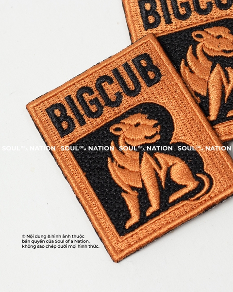 Patch thêu hình chữ nhật BIGCUB theo yêu cầu