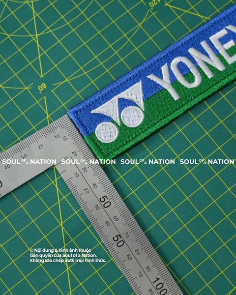 Patch thêu hình chữ nhật YONEX theo yêu cầu